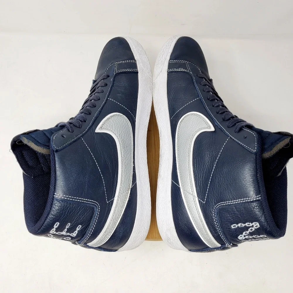 Nike‎ Blazer Mid Shoes Mens 11 Mason Silva Dark Blue Lace Up Sneakers